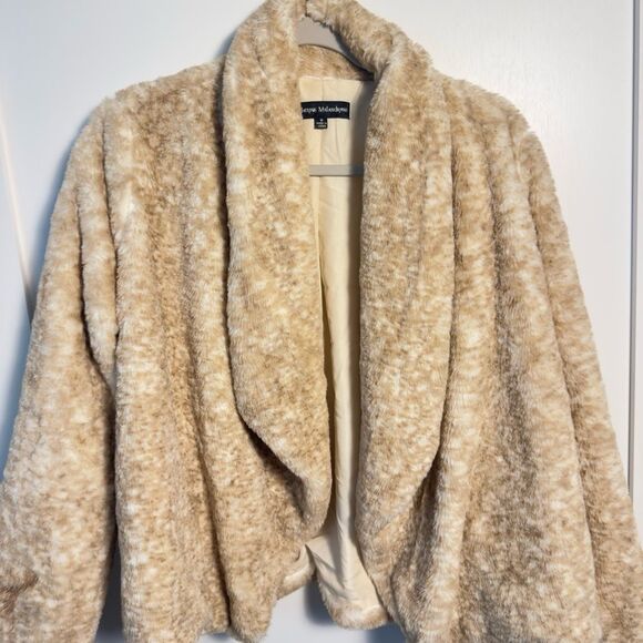 Catherine Malandrino Cream Teddy Jacket - Picture 3 of 5